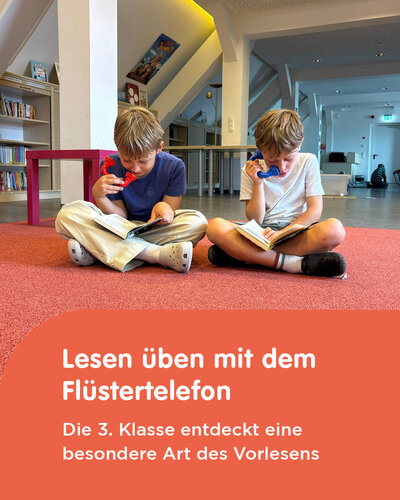  Lesen, hören und sicherer werden

In der Bibliotheksstunde unserer Elisabeth-Abegg-Grundschule kamen Flüstertelefone...